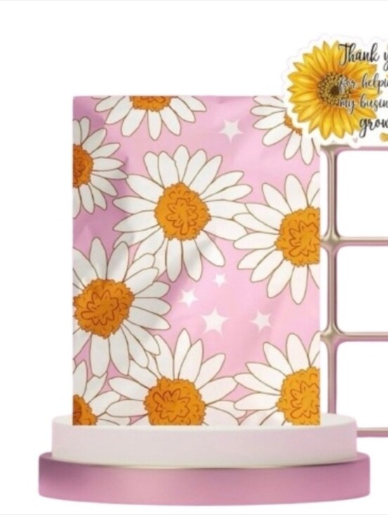 Other - Pink Flower Polymailers 6x9 Cute Mailers